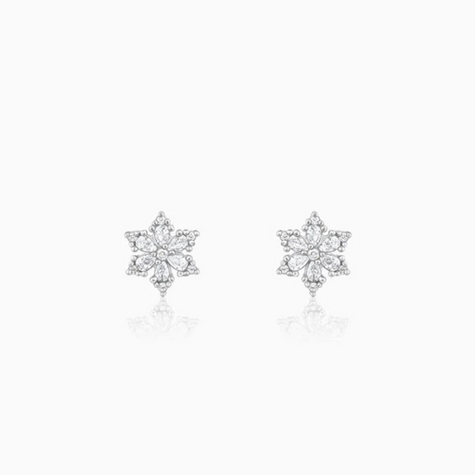 Snowflake Studs 925 Silver Earrings