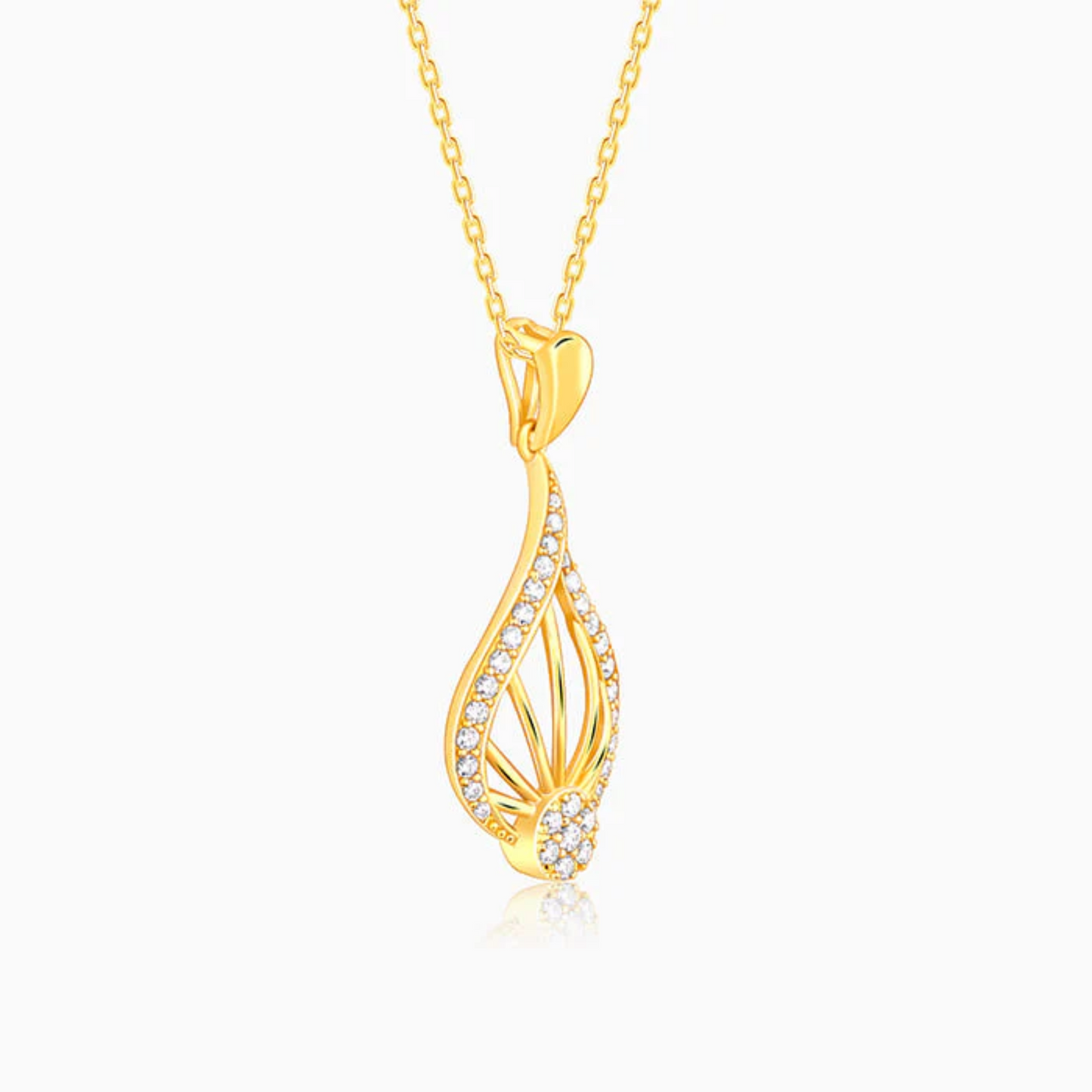 Gold Glint 925 Silver Pendant with Chain