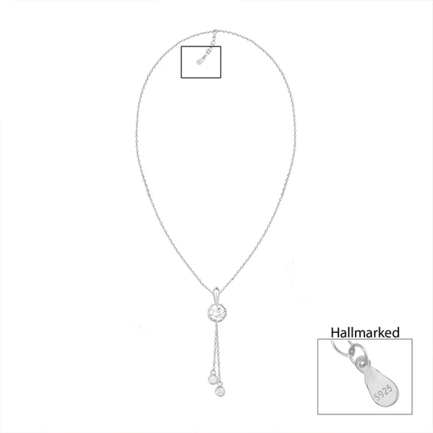 Elegance On The Rise 925 Silver Pendant with Chain